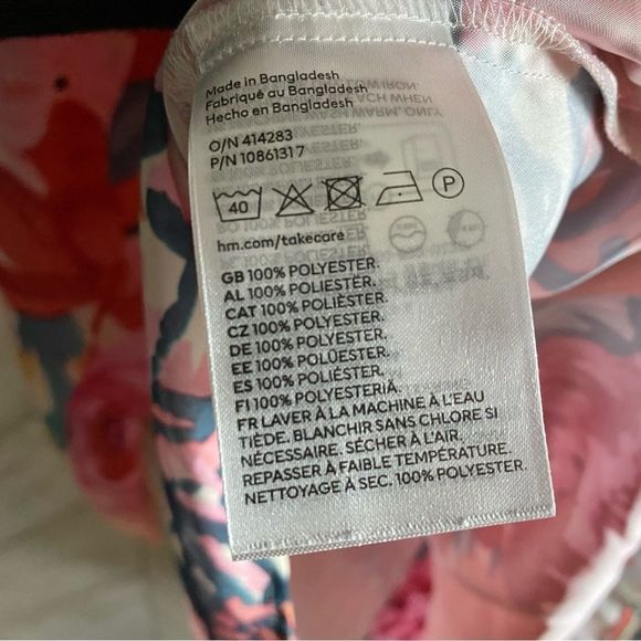 H&M floral button down shirt blouse - Picture 8 of 8